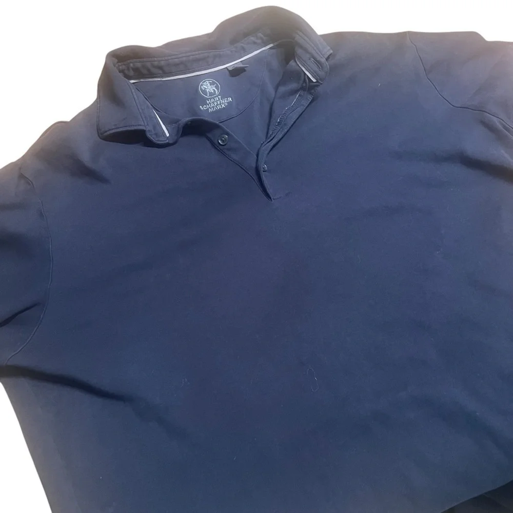 Hart Schaffner Marx blue navy Long Sleeve Shirt xl